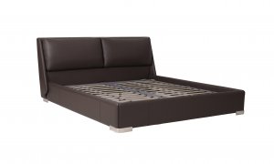 Luxusná posteľ kožená hnedá Belina N-317-322