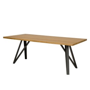 Jedálenský dubový  stôl dub  s kovovými nohami N-1077