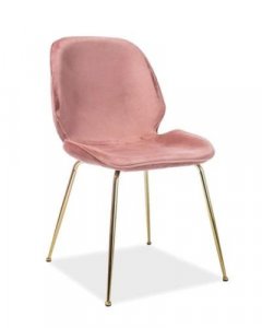 Jedálenská čalúnená  ružová  stolička N-955