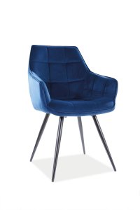 Jedálenské čalúnené modré   kreslo/stolička N-965