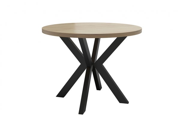 Jedálenský okrúhly  dubový stôl  s priemerom 100 cm